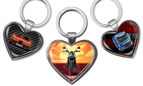 Keychain-Heart-With-Car-Personalized