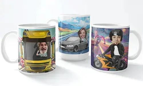 Personalised Mug Comic Car