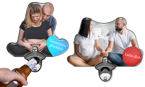 Personalized Bottle Opener with Photo – A Unique Gift for Expecting Parents