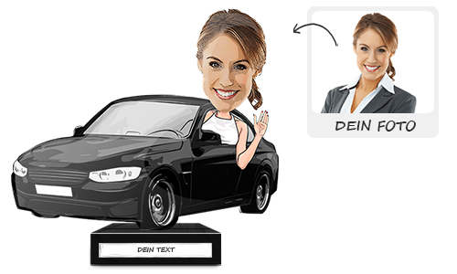 Photo decoration as a gift for a female driver