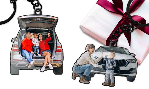 Keychain in form of your photo with mother