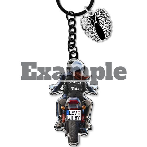 Keychain Motorcyclists Couple