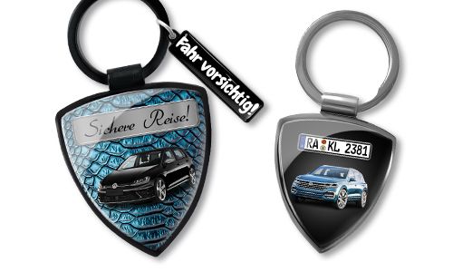 Keychain shield for car lovers