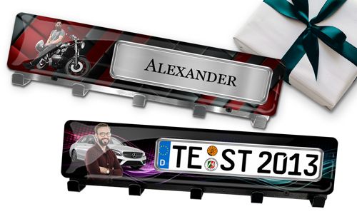 Keyhanger with your picture and license plate