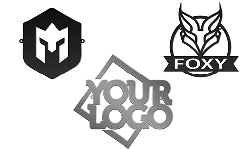 Individueel metalen bordlogo met LED-verlichting - moderne wanddecoratie