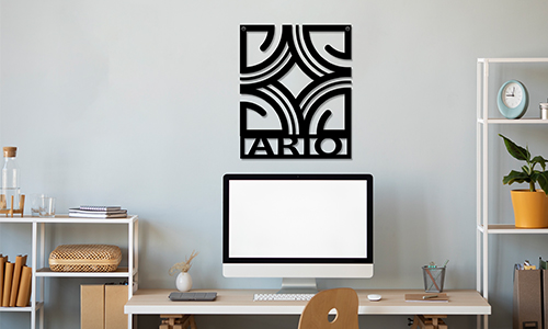 Individueel metalen bordlogo voor aan de muur, op maat gemaakt volgens de specificaties van de klant