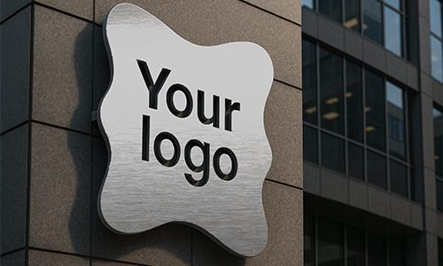 Creatief LED-verlicht metalen bordlogo als cadeau voor bedrijven of zelfstandigen