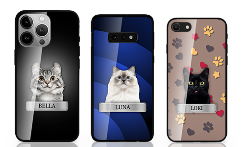 Coque de téléphone unique avec photo d'un chat et son surnom - un excellent cadeau !