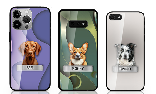 Great personalised mobile case with photo of your cutie dog and its nickname