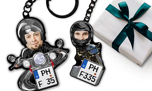 Motorcycle-keychain with your face