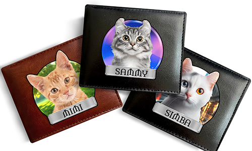 Portefeuille personnalisé avec la photo de ton chat mignon et son surnom !