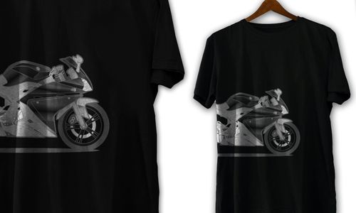 T-shirt avec design de moto