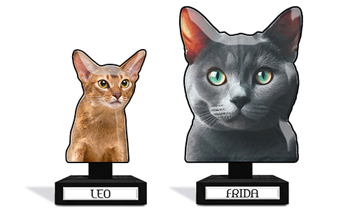 Décoration de table personnalisée pour un propriétaire de chat - avec photo de ton chat et son nom