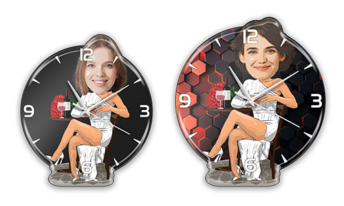 Personalized Wall Clock Comic Hobby - Dinner