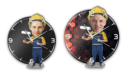 Personalized Wall Clock Comic Profession - Painter