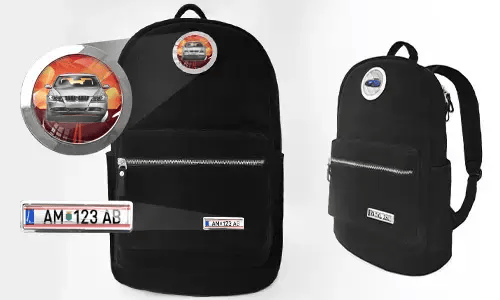 Sac à dos velours noir