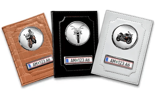 Personalized motorcycle document holder
