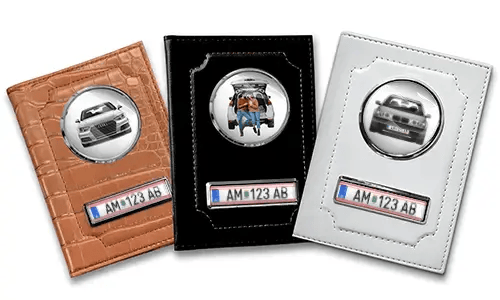 Personalized car document holders for boyfriend