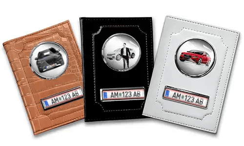 Porta documenti auto standard per fratello con auto/foto e targa