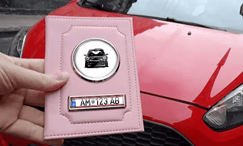 Pink Car Documents Holder