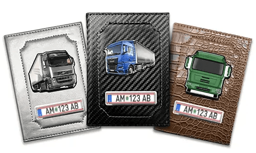 Auto documentenhouder met trucksilhouet