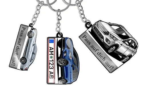Porte-clés voiture Texte voiture