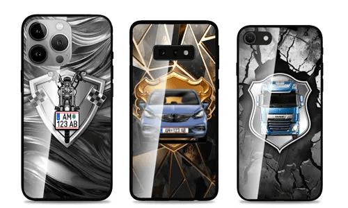 Funda de teléfono para coche con diseño de escudo