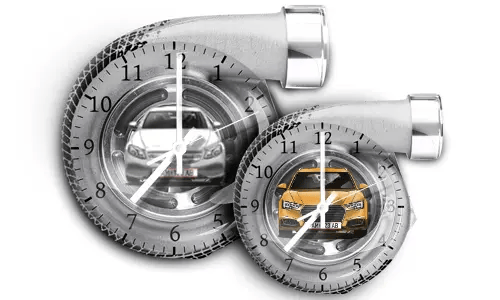 Soft Grey Wall Clock Turbine