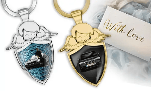 Portachiavi angelo personalizzato - Regalo per il tuo ragazzo