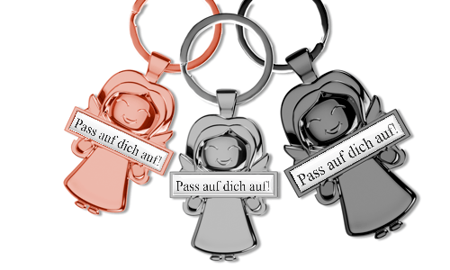 Schutzengel Schlüsselanhänger mit Text personalisiert