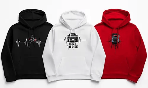 Sweat à capuche avec ton véhicule et motif de battement de cœur