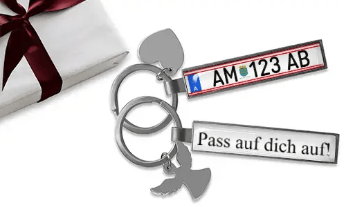 Personalized license plate keychain for grandma