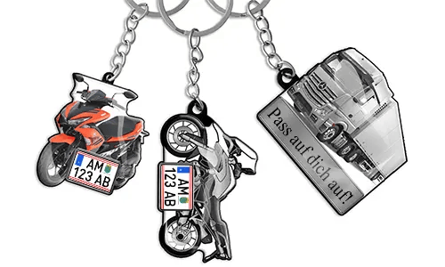 Auto sleutelhanger tekst Moto