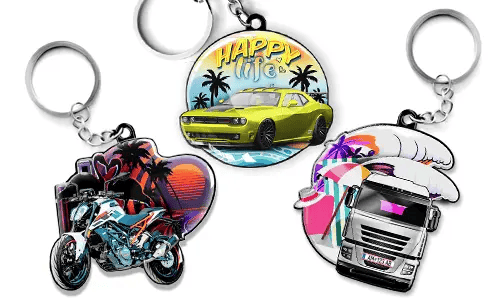 Porte-clés-Photo-Happy-Life