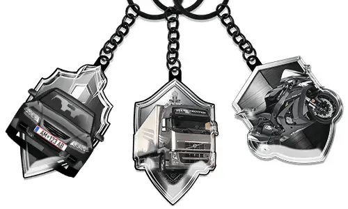 Brelok tarcza samochód