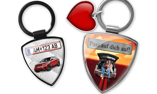 Personalized shield keychain for best friends