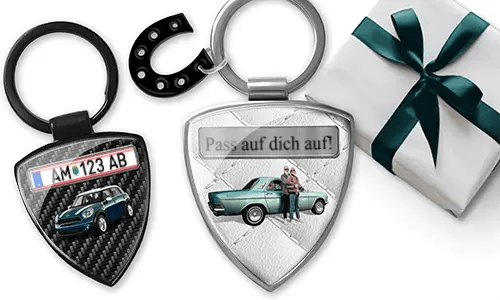 Personalized grandpa shield keychain