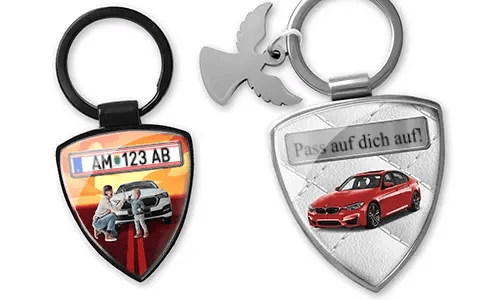 Personalized mother shield keychain