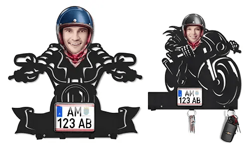 Nástěnný držák na klíče pro milovníky motorek