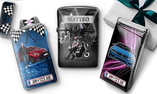 Personalized Lighters with Brother’s Car, Motorcycle, Name and License Plate
