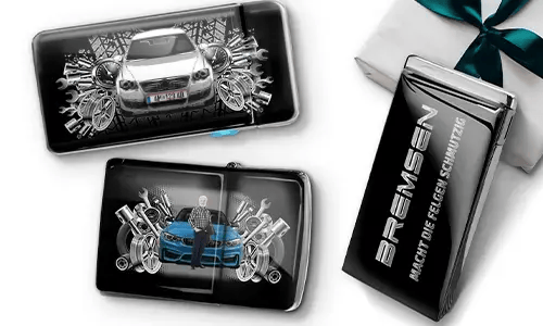 Tuning-Feuerzeug mit Auto/Foto und Kennzeichen für deinen Opa