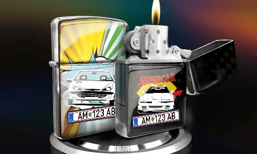 Mechero con gasolina para coche