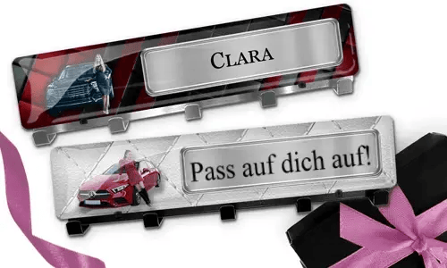 Portachiavi da parete di lusso con immagine di auto e foto della tua ragazza come un ottimo regalo