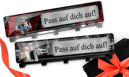 Luksusowy wieszak na klucze z autem/fotografią i tablicą rejestracyjną dla twoich najlepszych przyjaciół