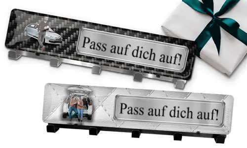 Keyhanger with boyfriend picture and license plate