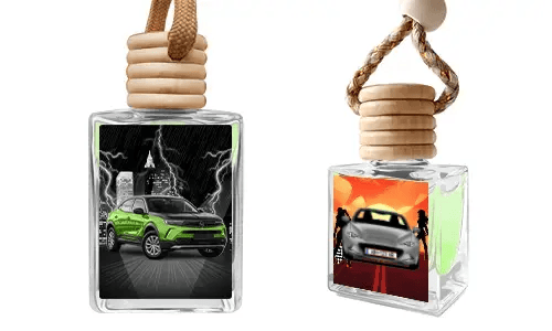Ambientador mini para coche con imagen de coche