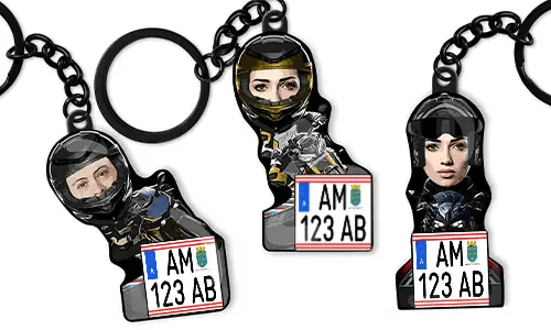 Motorcycle Keychain Rider Photo Sport