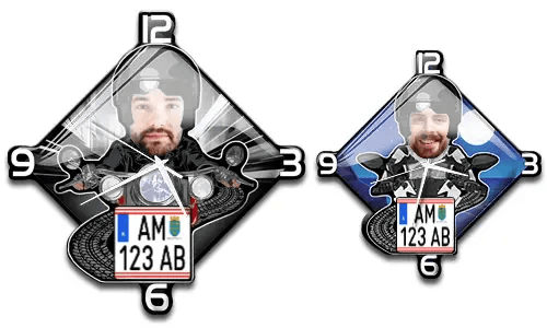 Horloge murale moto