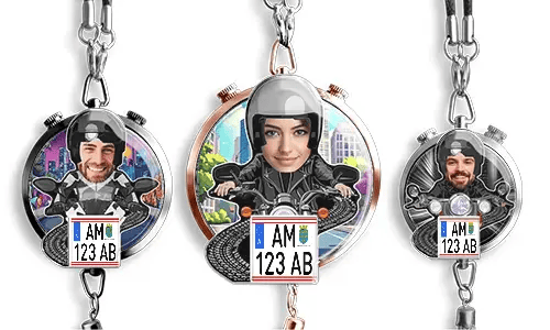 Car Air Freshener With Motorcycle Driver