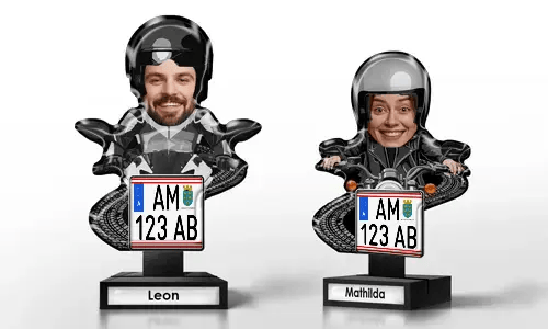 Personalised Decoration With Motorcycle Driver